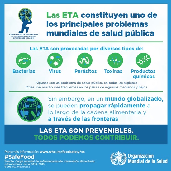 Las ETA constituyen uno de los principales problemas mundiales de salud pública