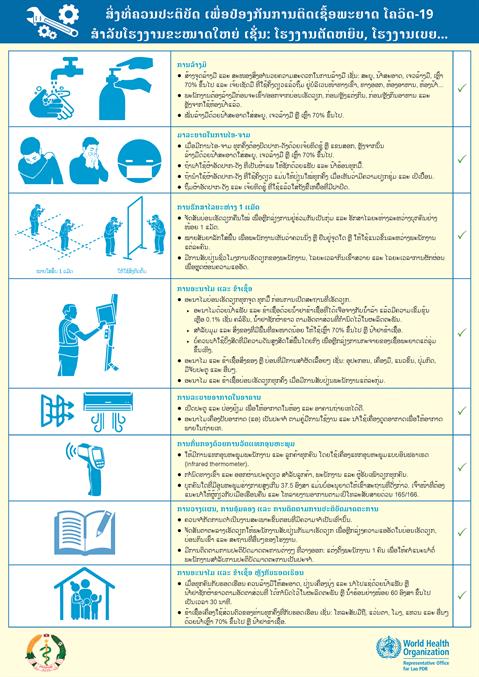 ລັບໂຮງງານຂະໜາດໃຫຍ່ ເຊັ່ນ: ໂຮງງານຕັດຫຍິບ, ໂຮງງານເບຍ...